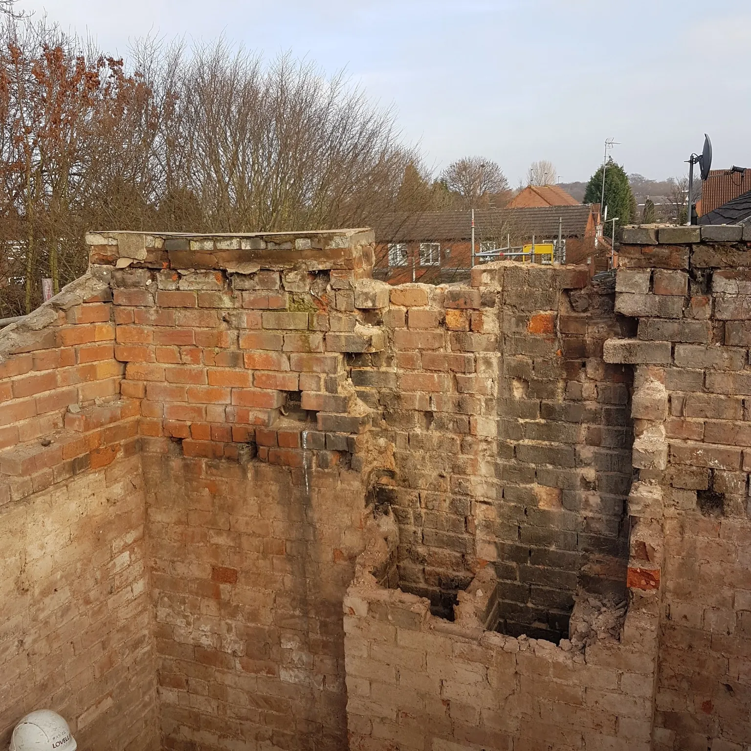 Scaffolding and external reconstruction work